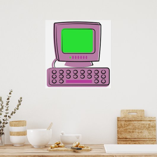 Poster Ordinateur (Cuisine)