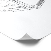 Poster Ordinateur 1986 Brevet Art Livre blanc (Coin)