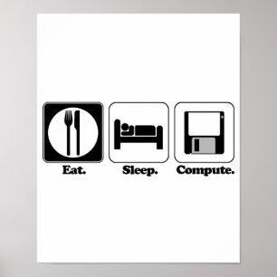 Poster ordinateur de veille