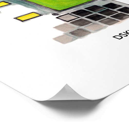 Poster Ordinateur d'orientation DSKY Apollo (Coin)