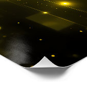 Poster Ordinateur futuriste Cyberpunk Or HUD Sci-Fi Techn (Coin)