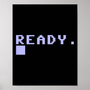 Poster Ordinateur personnel C64 prêt 80's Rétro Gamer Cod