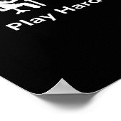 Poster Ordinateur portable dur à travailler (Coin)