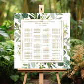 Poster ORDRE ALPHABÉTIQUE Gold Green Mariage Siège