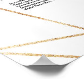 Poster Ordre ALPHABÉTIQUE Mariage floral Carte de siège (Coin)