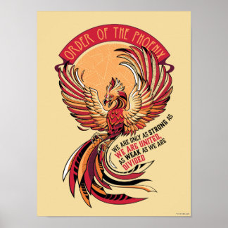 Poster Ordre de l'Emblème Crosshatched Phoenix