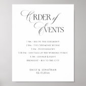 Poster Ordre des événements du mariage (Devant)