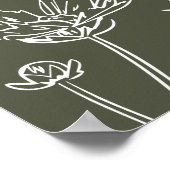 Poster Ordre des événements Mariage Périwinkle Fleur sauv (Coin)