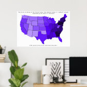 Poster Ordre d'État des États-Unis, tons violets (Bureau à domicile)