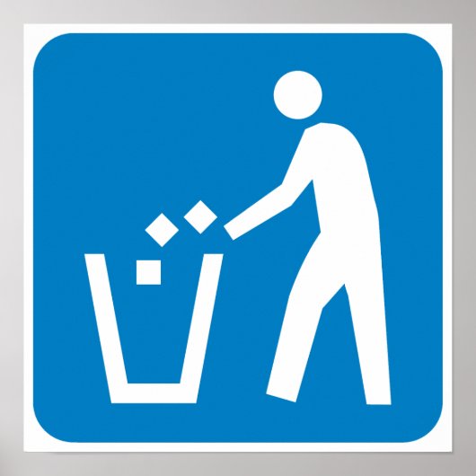Poster Ordures / ordures / Refuser le panneau routier (Devant)