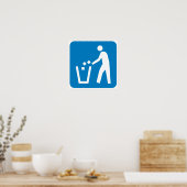 Poster Ordures / ordures / Refuser le panneau routier (Cuisine)