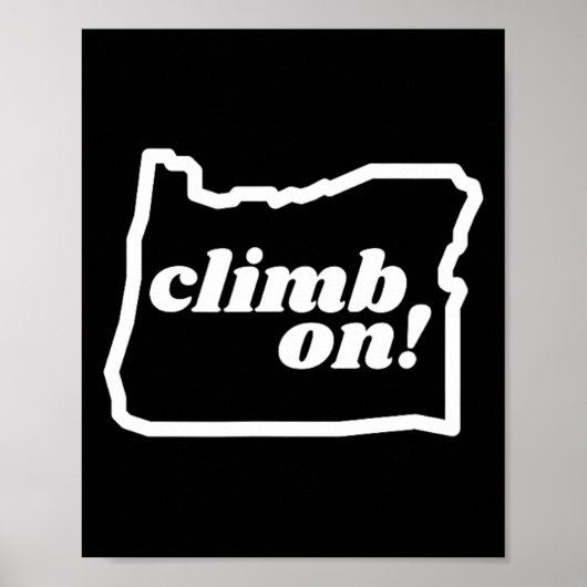 Poster Oregon Climb On! Escalade Varappe Escalade de bloc (Devant)