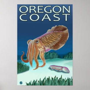 Poster Oregon Coast Cuttlefish