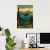 Poster Oregon Crater Lake V03 (Bureau à domicile)