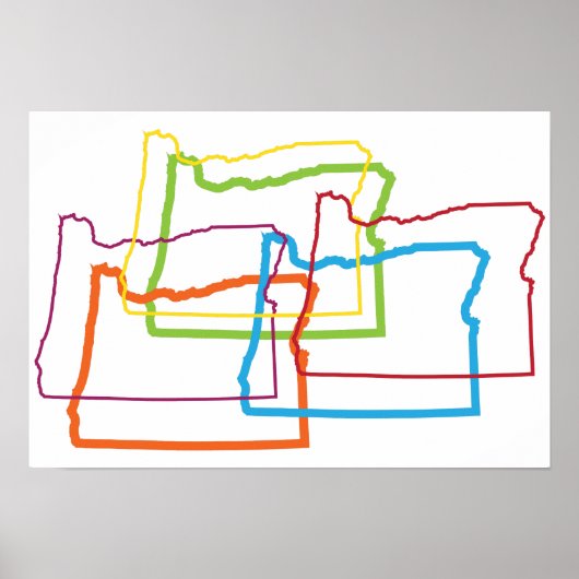 Poster oregon fierté flou (Devant)