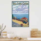 Poster Oregon - Grottes de lions de mer (Cuisine)