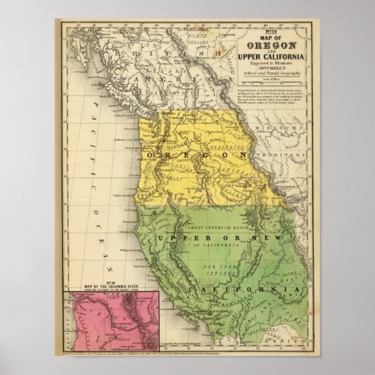 Poster Oregon, Haute-Californie (Devant)
