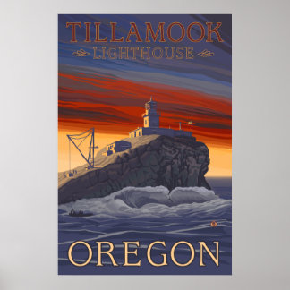 Poster Oregon - Phare de Tillamook
