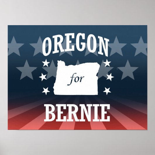 POSTER OREGON POUR BERNIE SANDERS (Devant)