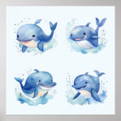 Poster Oreiller à baleine (Devant)