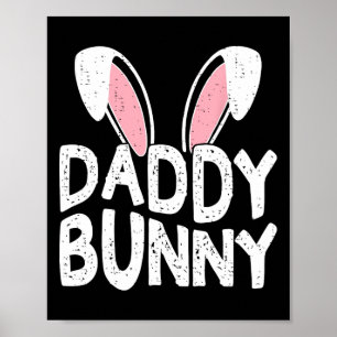 Poster Oreilles de lapin de papa Pâques famille appariée