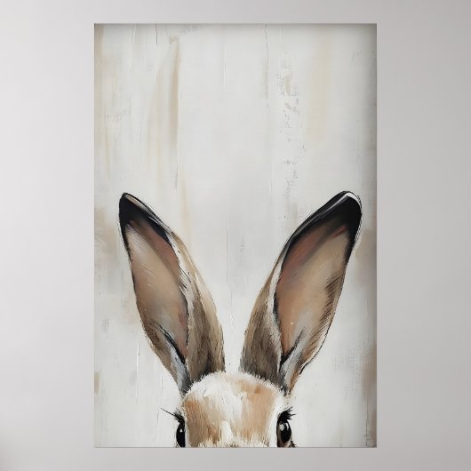 Poster Oreilles de Lapin de Pâques Impression, Lapin de P (Devant)
