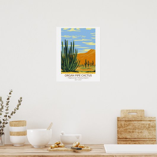 Poster Organ Pipe Cactus National Monument Arizona (Cuisine)