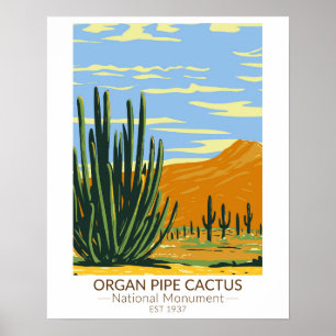 Poster Organ Pipe Cactus National Monument Arizona