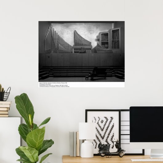 Poster Organe dans Hertz Hall, UC Berkeley, 1966 (Bureau à domicile)