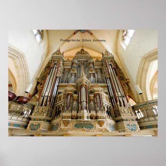 Poster Organe dans la Predigerkirche, Erfurt, Allemagne (Devant)