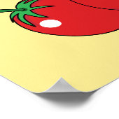 Poster Organic lover Sparrow Eating Red Tomato (Coin)