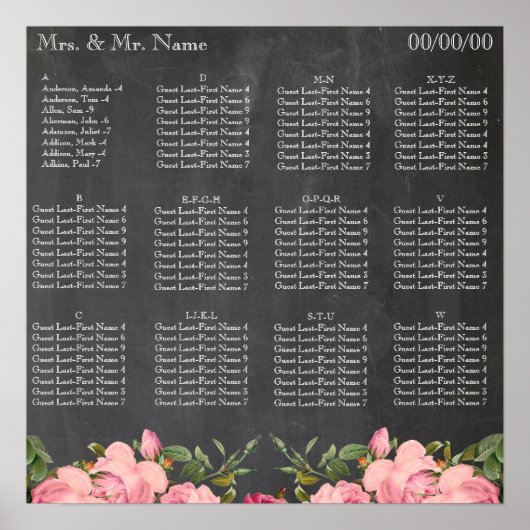 Poster Organigramme alphabétique (Devant)