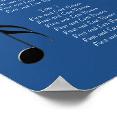 Poster Organigramme de mariage notes de musique quelque c (Coin)