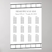 Organigramme de mariage sur bande de film de stars