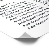 Poster Organigramme du Mariage en fleur radiant (Coin)