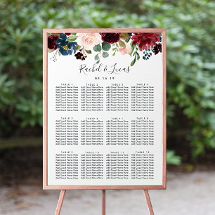Poster Organigramme du Mariage en fleur radiant