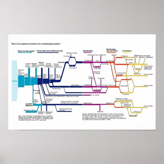Poster Organigramme du processus du système de justice pé (Devant)