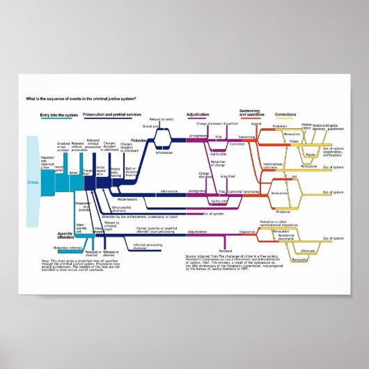 Poster Organigramme du processus du système de justice pé (Devant)