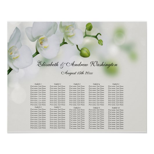 Poster Organigramme Mariage des fleurs d'orchidées (Devant)