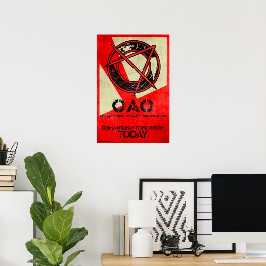 Poster Organisation contre l'organisation (Bureau à domicile)