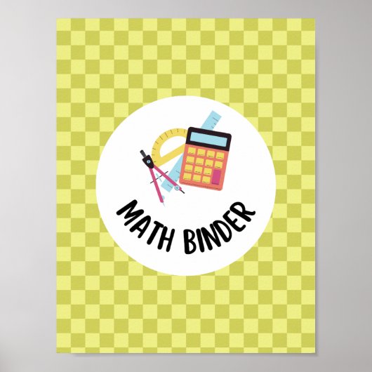 Poster organisation de classeur de maths pour enseignant (Devant)