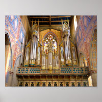 Orgue de tuyau brillant