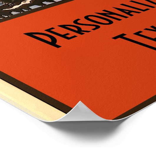 Poster Orient Express Train, ajouter du texte personnalis (Coin)