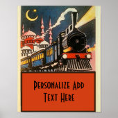 Poster Orient Express Train, ajouter du texte personnalis (Devant)