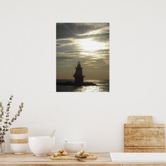Poster Orient Point Lighthouse Sunset 3 (Cuisine)