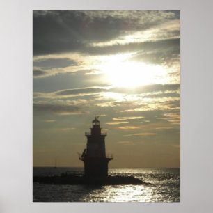 Poster Orient Point Lighthouse Sunset 3