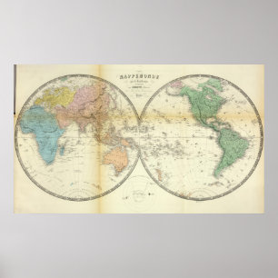 Poster Oriental et hémisphères de l'ouest