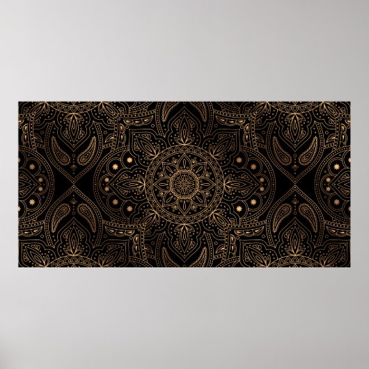 Poster Oriental mandala royal cousans motif (Devant)