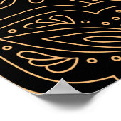 Poster Oriental mandala royal cousans motif (Coin)