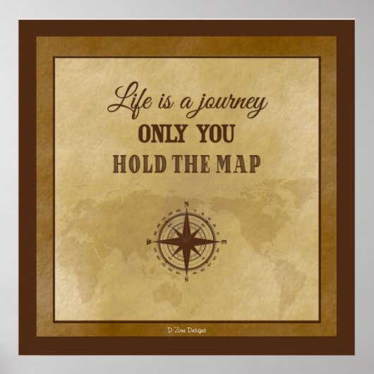 Poster Orientation de vie Citation spirituelle inspirante (Devant)